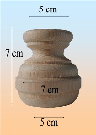 Houten bolpoot onbewerkt