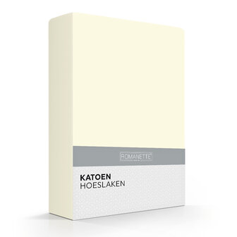 Romanette hoeslaken 140 x 200 wit, 25 cm hoog rondom elastiek