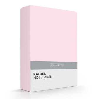 Romanette hoeslaken 140 x 200 wit, 25 cm hoog rondom elastiek