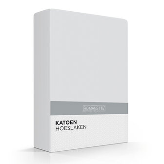 Romanette hoeslaken 140 x 200 wit, 25 cm hoog rondom elastiek