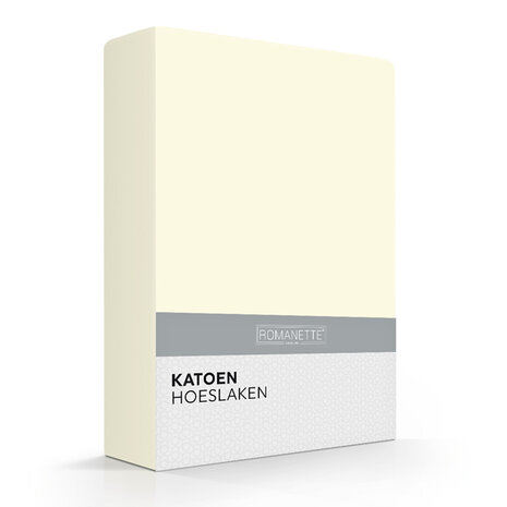 Romanette hoeslaken 140 x 200 wit, 25 cm hoog rondom elastiek